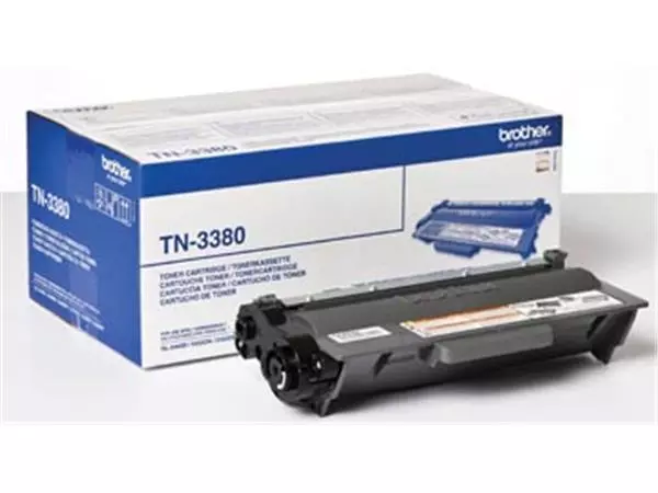 Een Brother toner, 8.000 pagina's, OEM TN-3380, zwart koop je bij ShopXPress