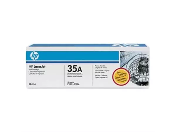 Een HP toner 35A, 1 500 pagina's, OEM CB435A, zwart koop je bij ShopXPress