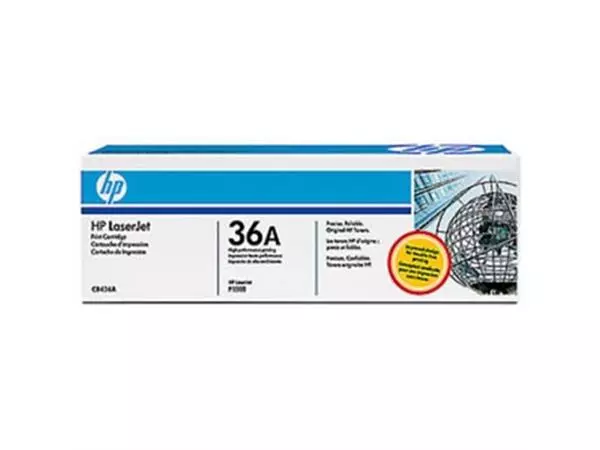 Een HP toner 36A, 2 000 pagina's, OEM CB436A, zwart koop je bij ShopXPress