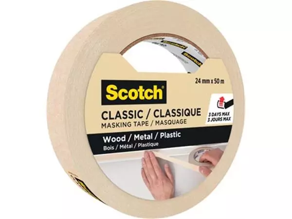 Een Scotch classic afplaktape, ft 24 mm x 50 m koop je bij Supplierz BV