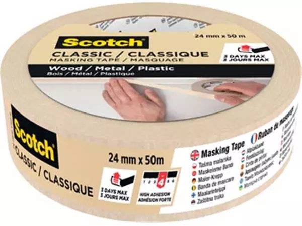 Een Scotch classic afplaktape, ft 24 mm x 50 m koop je bij ShopXPress