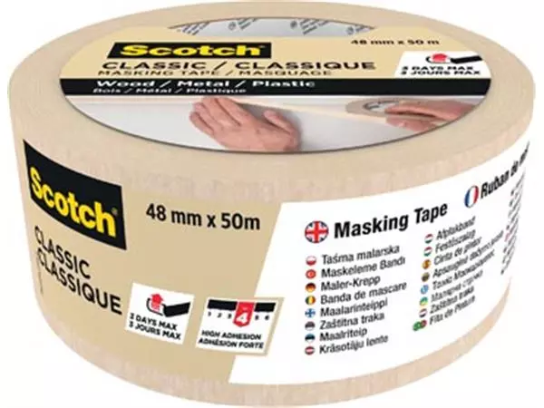 Een Scotch classic afplaktape, ft 48 mm x 50 m koop je bij Supplierz BV