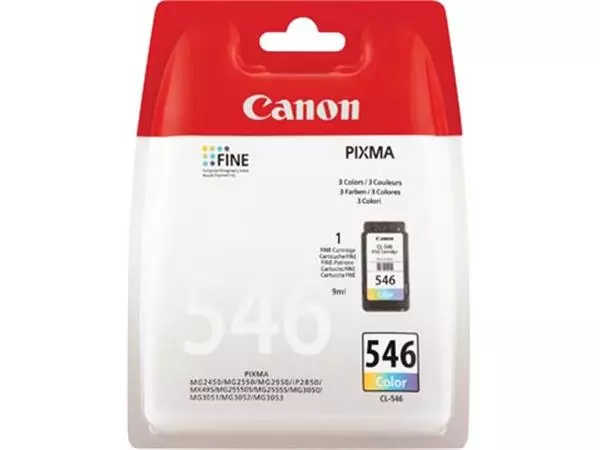 Een Canon inktcartridge CL-546, 180 pagina's, OEM 8289B001, 3 kleuren koop je bij ShopXPress