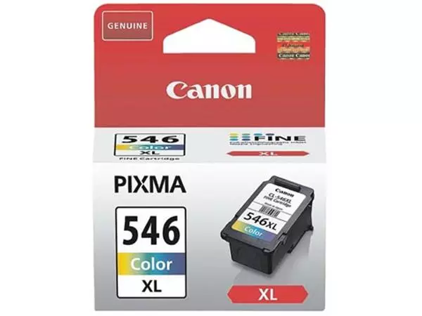 Een Canon inktcartridge CL-546XL, 300 pagina's, OEM 8288B001, 3 kleuren koop je bij ShopXPress