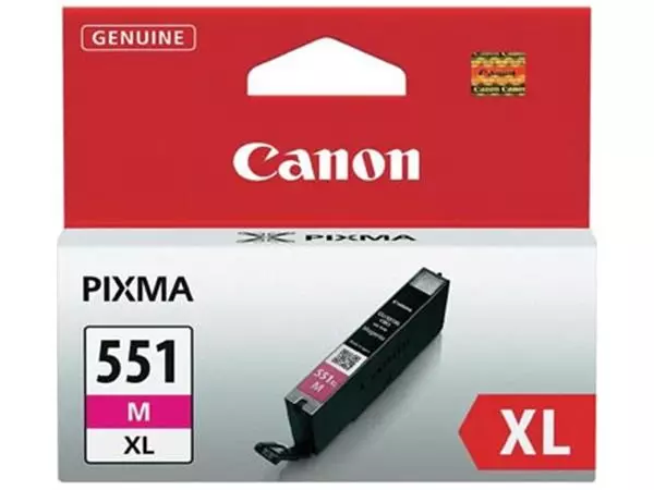 Een Canon inktcartridge CLI-551M-XL, 680 pagina's, OEM 6445B001, magenta koop je bij ShopXPress