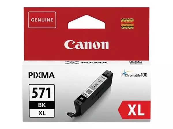 Een Canon inktcartridge CLI-571XL, 895 foto's, OEM 0331C001, zwart koop je bij ShopXPress