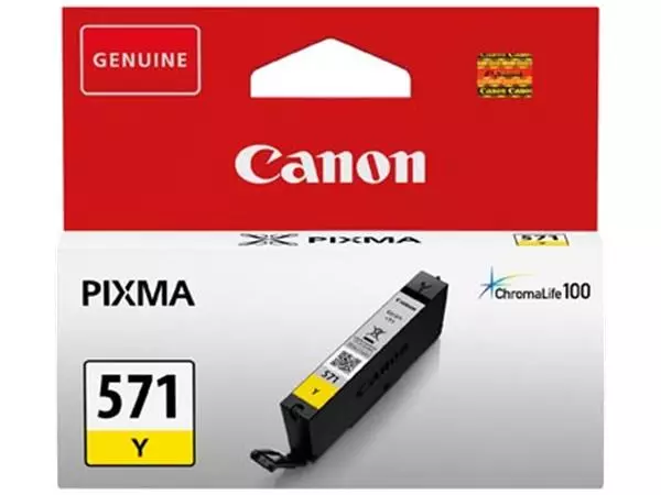 Een Canon inktcartridge CLI-571Y, 173 foto's, OEM 0388C001, geel koop je bij ShopXPress