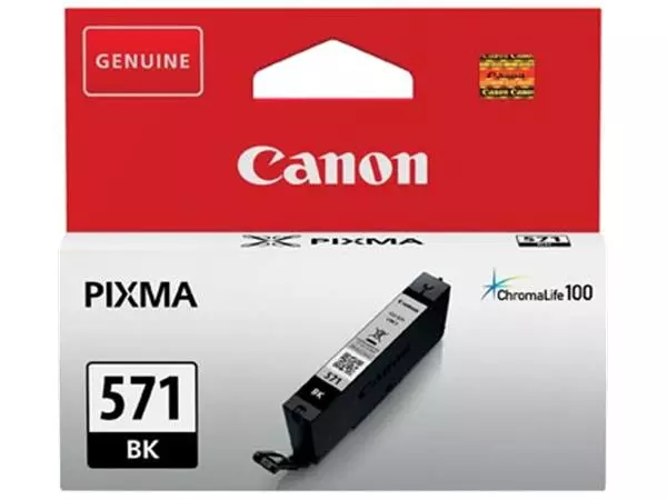 Een Canon inktcartridge CLI-571Z, 398 foto's, OEM 0385C001, zwart koop je bij ShopXPress