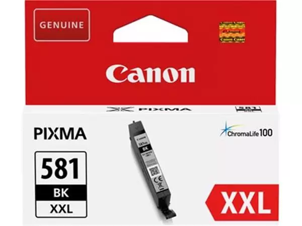 Een Canon inktcartridge CLI-581BK XXL, 858 foto's, OEM 1998C001, zwart koop je bij ShopXPress