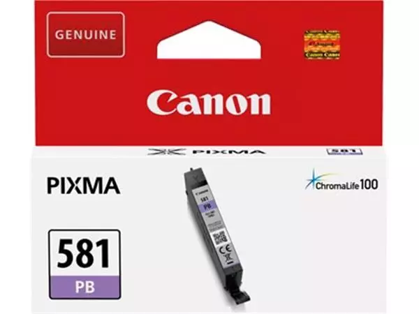 Een Canon inktcartridge CLI-581PB, 241 foto's, OEM 2107C001, photo blue koop je bij ShopXPress