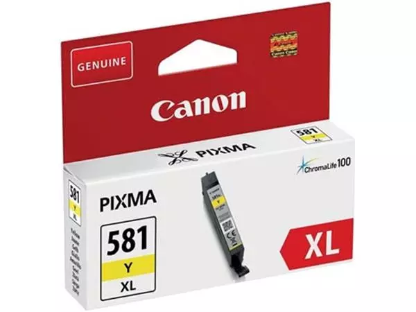 Een Canon inktcartridge CLI-581Y XL, 199 foto's, OEM 2051C001, geel koop je bij ShopXPress