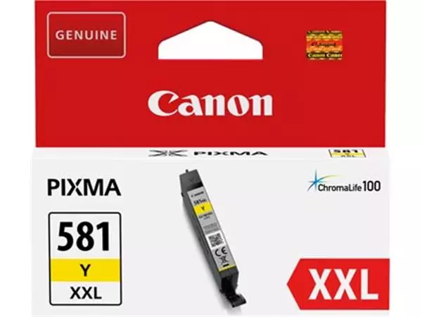 Een Canon inktcartridge CLI-581Y XXL, 322 foto's, OEM 1997C001, geel koop je bij ShopXPress