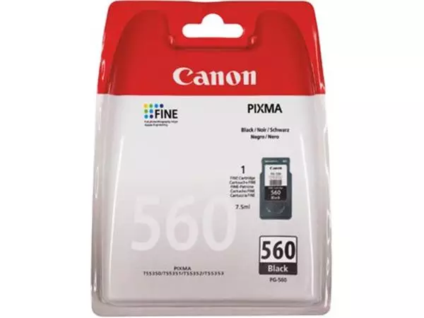 Een Canon inktcartridge PG-560XL, 400 pagina's, OEM 3712C001, zwart koop je bij ShopXPress
