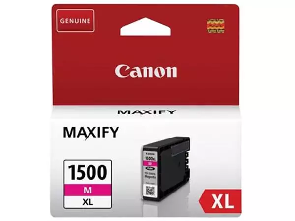 Een Canon inktcartridge PGI-1500XL, 780 pagina's, OEM 9194B001, magenta koop je bij ShopXPress