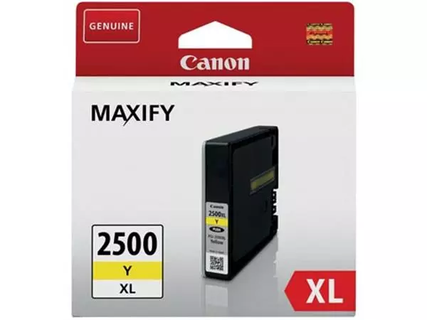 Een Canon inktcartridge PGI-2500XL, 1.760 pagina's, OEM 9267B001, geel koop je bij ShopXPress