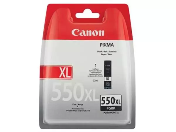 Een Canon inktcartridge PGI-550PGBK-XL, 500 pagina's, OEM 6431B001, zwart koop je bij ShopXPress