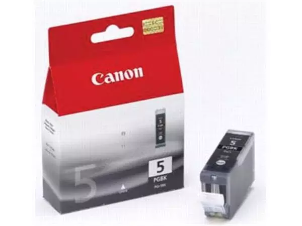 Een Canon inktcartridge PGI-5BK, 505 pagina's, OEM 0628B001, zwart koop je bij ShopXPress