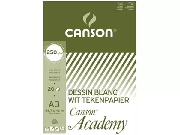 Een Canson Tekenblok Academy ft 29,7 x 42 cm (A3) koop je bij ShopXPress