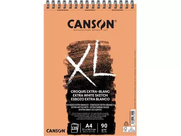 Een Canson schetsblok XL Extra White ft 21 x 29,7 cm (A4) koop je bij ShopXPress