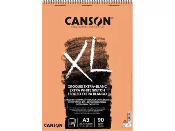 Een Canson schetsblok XL Extra White ft 29,7 x 42 cm (A3) koop je bij ShopXPress