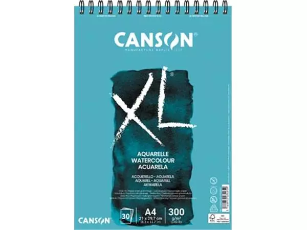 Een Canson schetsblok XL aquarelle 300g/m² ft A4, 30 vel koop je bij ShopXPress