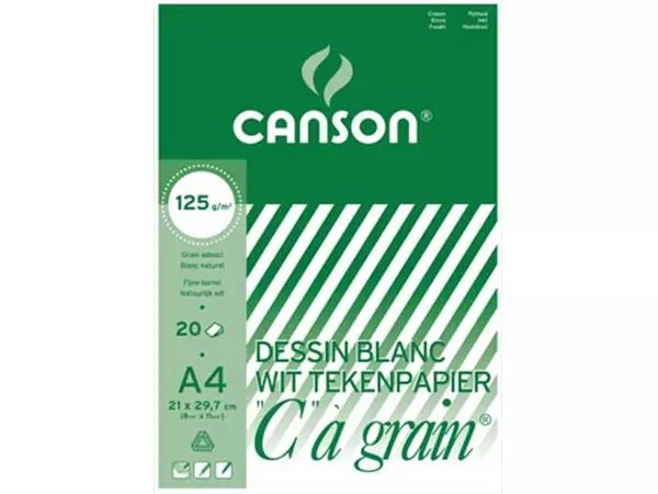 Een Canson tekenblok C à grain 125 g/m², ft 21 x 29,7 cm (A4) koop je bij ShopXPress