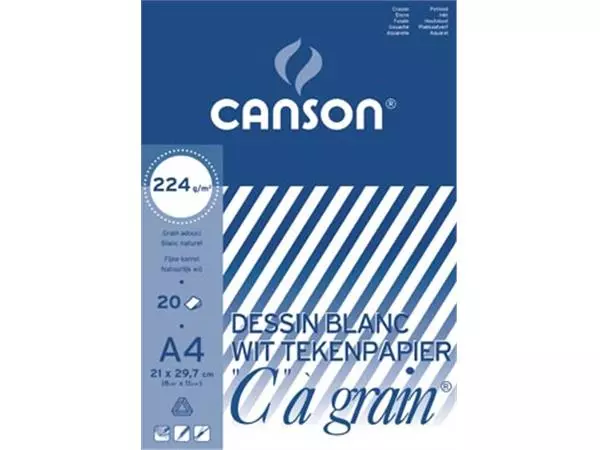 Een Canson tekenblok C à grain 224 g/m², ft 21 x 29,7 cm (A4) koop je bij ShopXPress