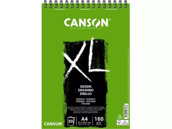 Een Canson tekenblok XL 160g/m&² ft A4, 50 vel koop je bij ShopXPress
