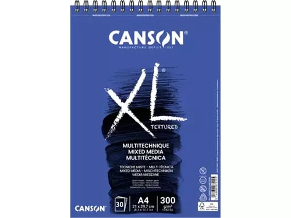 Een Canson tekenblok XL Mix Media 300 g/m² ft A4, blok met 30 vellen koop je bij ShopXPress