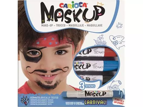 Een Carioca maquillagestiften Mask Up Carnival, doos met 3 stiften koop je bij ShopXPress