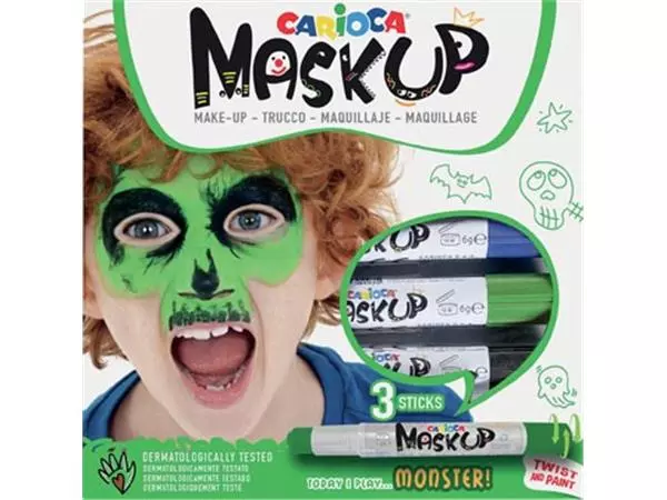 Een Carioca maquillagestiften Mask Up Monster, doos met 3 stiften koop je bij ShopXPress