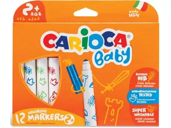 Een Carioca viltstifen Baby, kartonnen etui met 12 stuks koop je bij ShopXPress