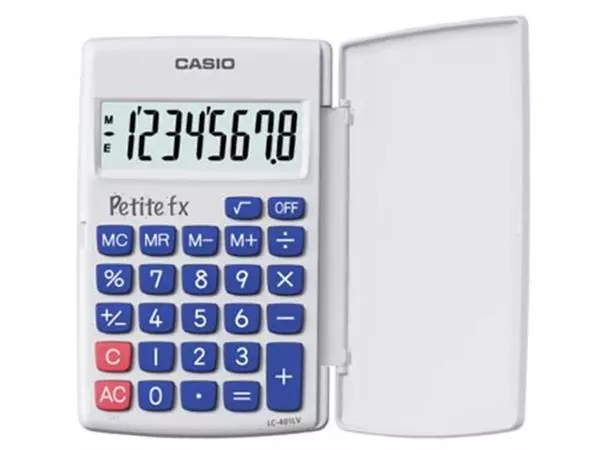 Een Casio zakrekenmachine Petite FX, wit koop je bij ShopXPress