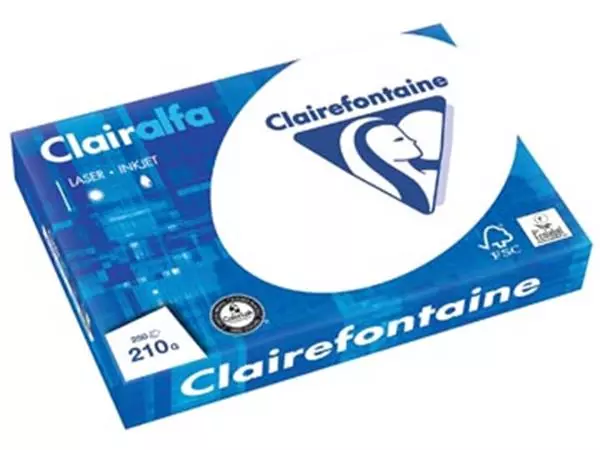 Een Clairefontaine Clairalfa presentatiepapier A3, 210 g, pak van 250 vel koop je bij ShopXPress