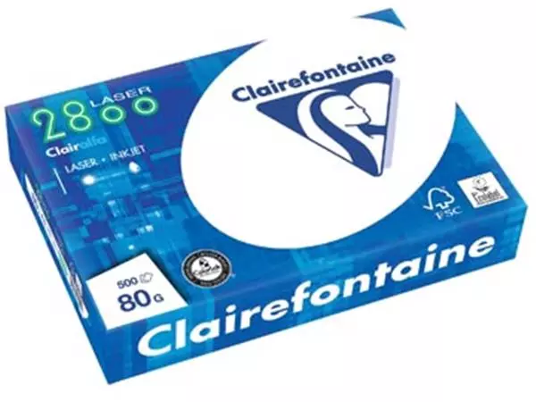 Een Clairefontaine Clairalfa printpapier ft A4, 80 g, pak van 500 vel koop je bij ShopXPress