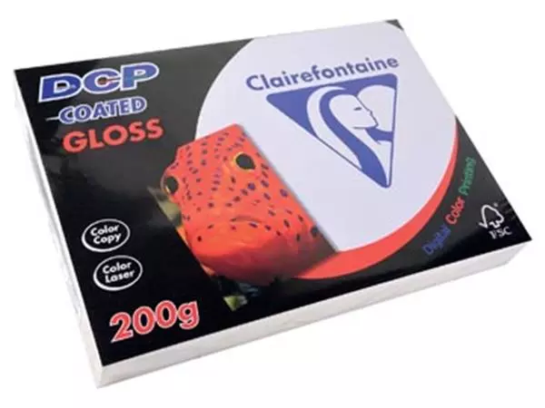 Een Clairefontaine DCP presentatiepapier coated gloss ft A4, 200 g, pak van 250 vel koop je bij ShopXPress