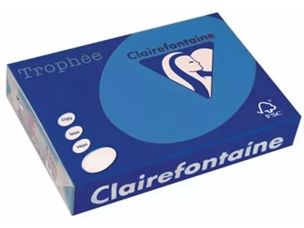 Een Clairefontaine Trophée Intens, gekleurd papier, A3, 120 g, 250 vel, turkoois koop je bij ShopXPress