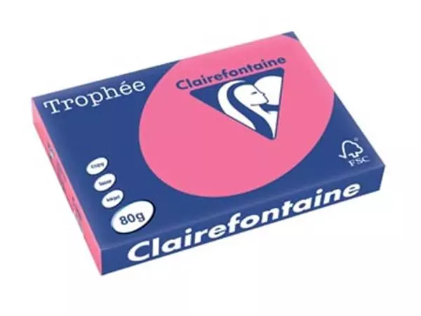 Een Clairefontaine Trophée Intens, gekleurd papier, A3, 80 g, 500 vel, fuchsia koop je bij ShopXPress