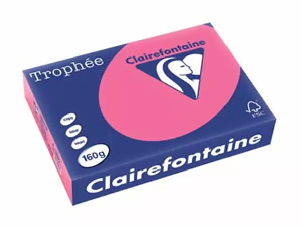 Een Clairefontaine Trophée Intens, gekleurd papier, A4, 160 g, 250 vel, fuchsia koop je bij ShopXPress