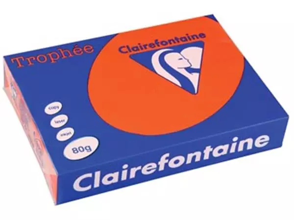 Een Clairefontaine Trophée Intens, gekleurd papier, A4, 80 g, 500 vel, kardinaal rood koop je bij ShopXPress