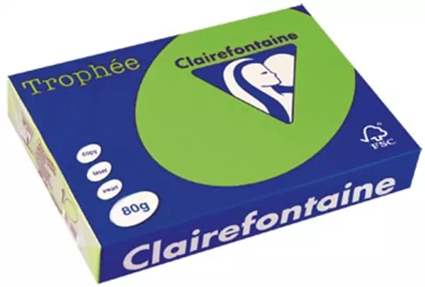 Een Clairefontaine Trophée Intens, gekleurd papier, A4, 80 g, 500 vel, muntgroen koop je bij ShopXPress