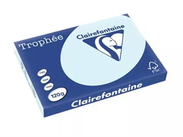 Een Clairefontaine Trophée Pastel, gekleurd papier, A3, 120 g, 250 vel, azuurblauw koop je bij ShopXPress