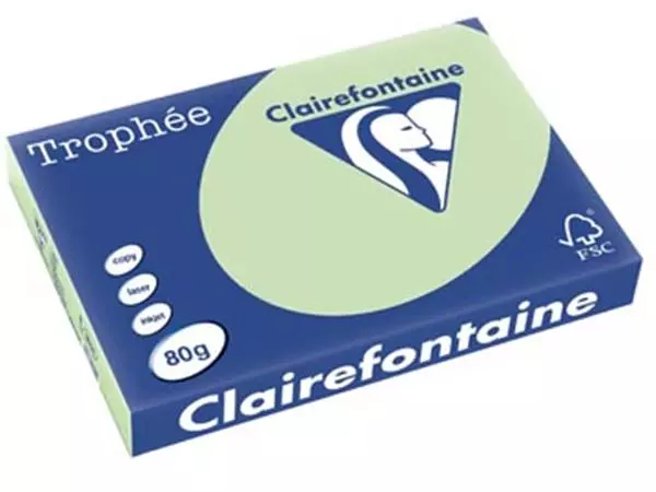 Een Clairefontaine Trophée Pastel, gekleurd papier, A3, 80 g, 500 vel, golfgroen koop je bij ShopXPress