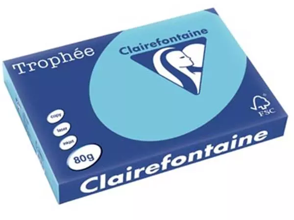 Een Clairefontaine Trophée Pastel, gekleurd papier, A3, 80 g, 500 vel, helblauw koop je bij ShopXPress