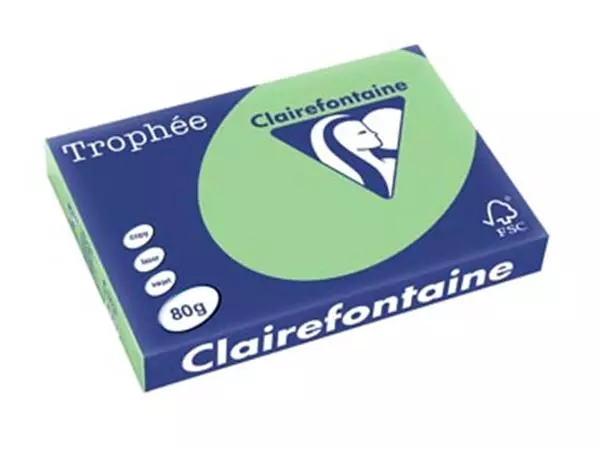 Een Clairefontaine Trophée Pastel, gekleurd papier, A3, 80 g, 500 vel, natuurgroen koop je bij ShopXPress