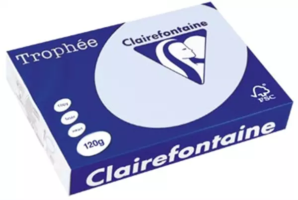 Een Clairefontaine Trophée Pastel, gekleurd papier, A4, 120 g, 250 vel, azuurblauw koop je bij ShopXPress