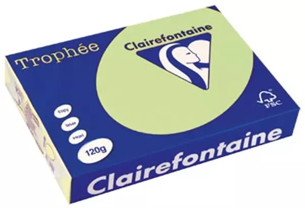 Een Clairefontaine Trophée Pastel, gekleurd papier, A4, 120 g, 250 vel, groen koop je bij ShopXPress