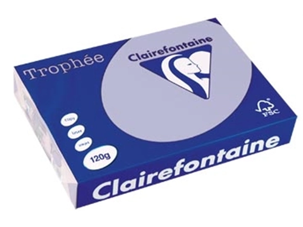 Een Clairefontaine Trophée Pastel, gekleurd papier, A4, 120 g, 250 vel, lavendelblauw koop je bij ShopXPress