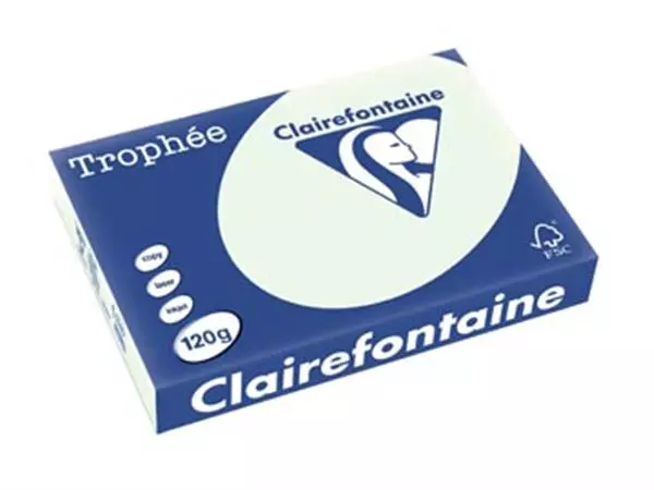 Een Clairefontaine Trophée Pastel, gekleurd papier, A4, 120 g, 250 vel, lichtgroen koop je bij ShopXPress