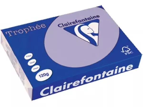 Een Clairefontaine Trophée Pastel, gekleurd papier, A4, 120 g, 250 vel, lila koop je bij ShopXPress